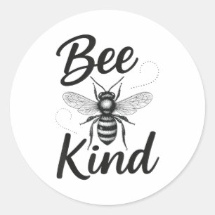 Sticker Rond Citation Positive Sois Gentil Design Mignon et Drô