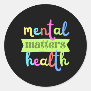 Sticker Rond Citation Pour Problèmes De Santé Mentale vintages