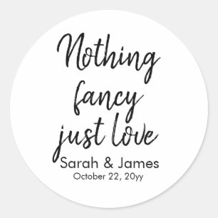 Sticker Rond Citation Rustique Mariage personnalisé Faveur pour