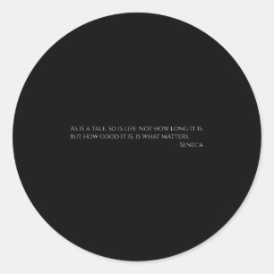 Sticker Rond Citation Seneca Sur La Vie - Rome Antique - Philos