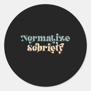 Sticker Rond Citation Sobre Normaliser la Sobriété