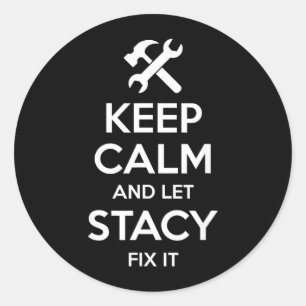 Sticker Rond Citation Stacy Fix Anniversaire Drôle Personnalisé