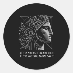 Sticker Rond Citation stoïque Rhea Ancienne déesse grecque