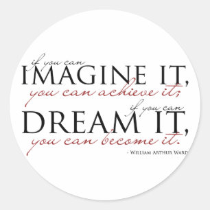 Sticker Rond Citation William Ward Imagine