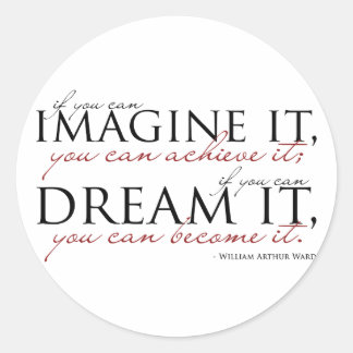Sticker Rond Citation William Ward Imagine