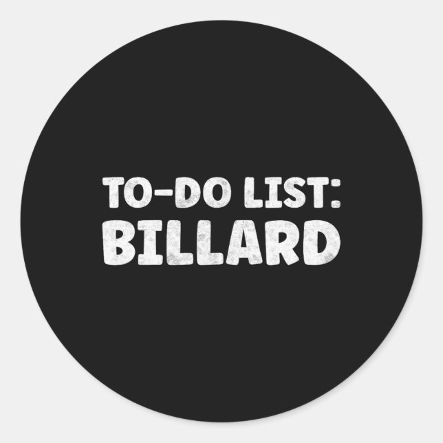 Sticker Rond Citations Amusantes Billard Citations Piscine Inté (Devant)