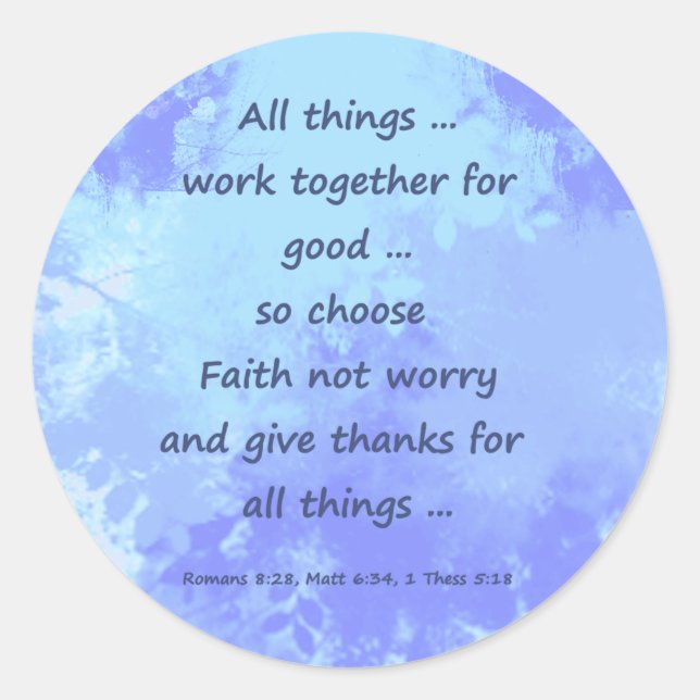 Sticker Rond Citations bibliques inspirantes (Devant)