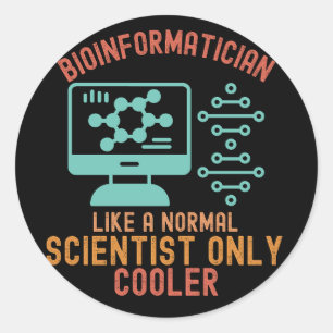 Sticker Rond Citations de bio-informatique1, dictons de bio-inf