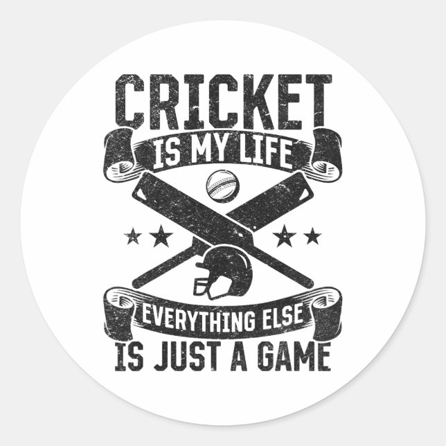 Sticker Rond Citations de cricket Citation de cricket Cricket C (Devant)