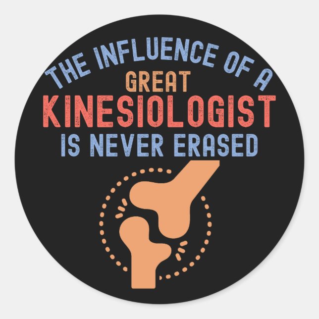 Sticker Rond Citations de kinésiologie, kinésiologie (Devant)