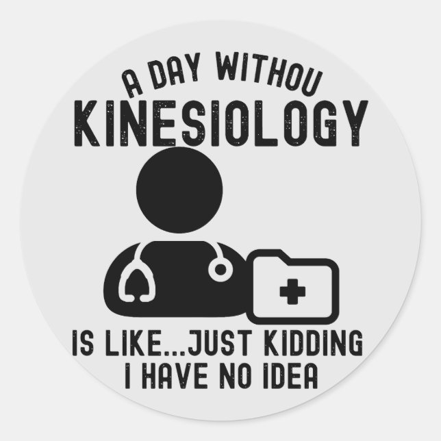 Sticker Rond Citations de kinésiologue_Kinésiologie (Devant)
