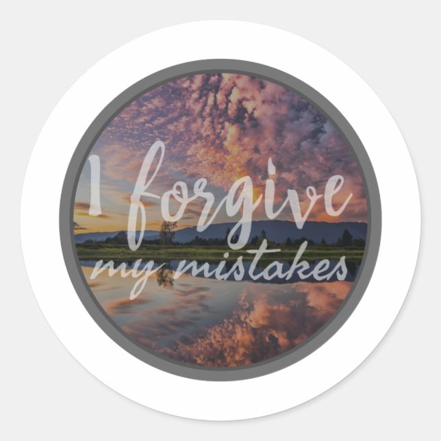 Sticker Rond citations de motivation matinale pour acceptation  (Devant)