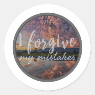 Sticker Rond citations de motivation matinale pour acceptation 