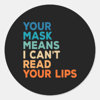 Sticker Rond Citations de sensibilisation aux sourds Langue des