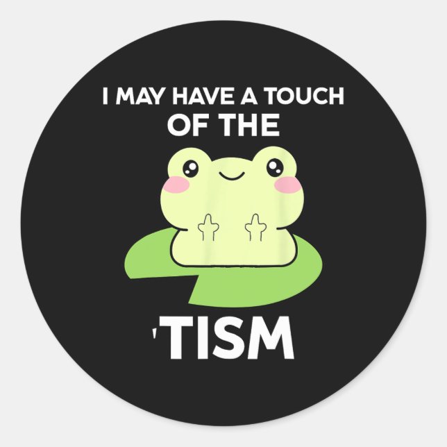 Sticker Rond Citations De Sensibilisation sur l'autisme Drôle - (Devant)