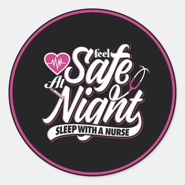 Sticker Rond Citations de soins infirmiers (Devant)