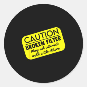 Sticker Rond Citations d'humour noir de sarcasme drôle Adulte P