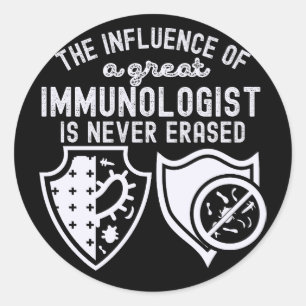Sticker Rond Citations d'immunologie, Immunologie Scientifique9