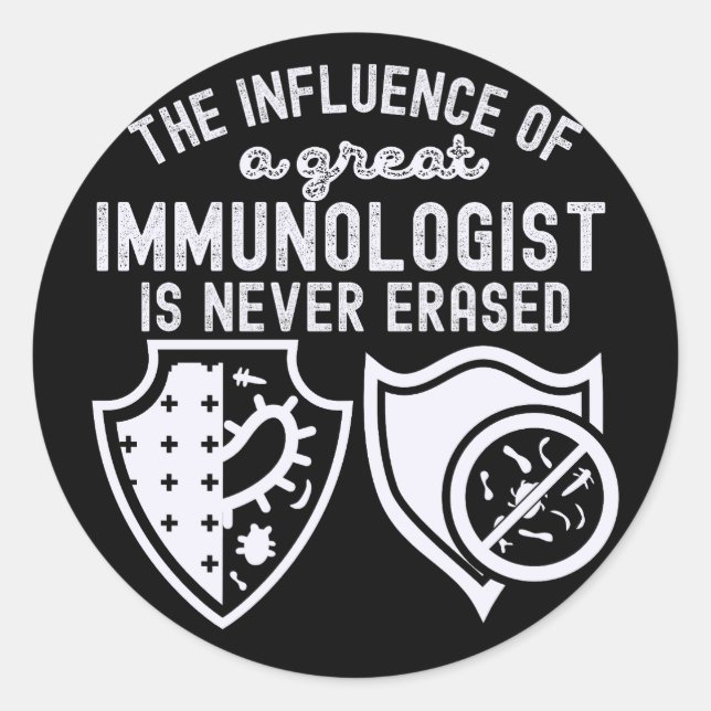 Sticker Rond Citations d'immunologie, Immunologie Scientifique9 (Devant)