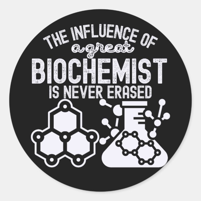 Sticker Rond Citations et dictons de biochimie4 (Devant)