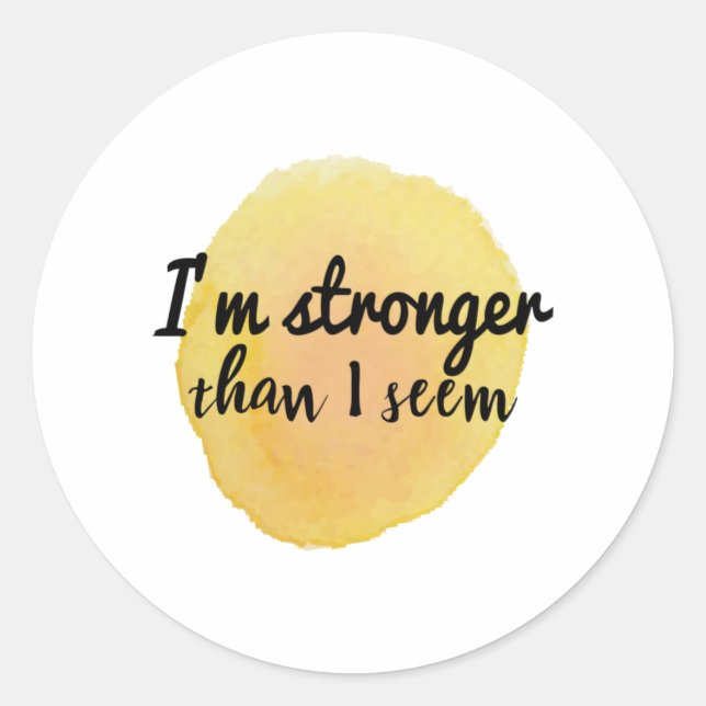 Sticker Rond citations inspirantes d'acceptation de soi (Devant)