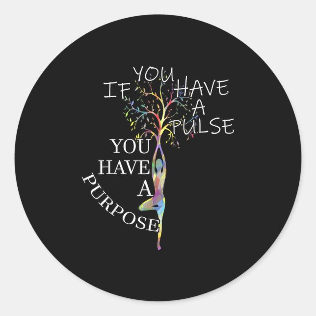 Sticker Rond Citations Inspirationnelles Motivation Graphique Y (Devant)
