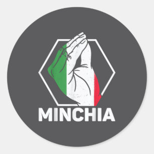 Sticker Rond Citations Italie Minichia Dictons Italien