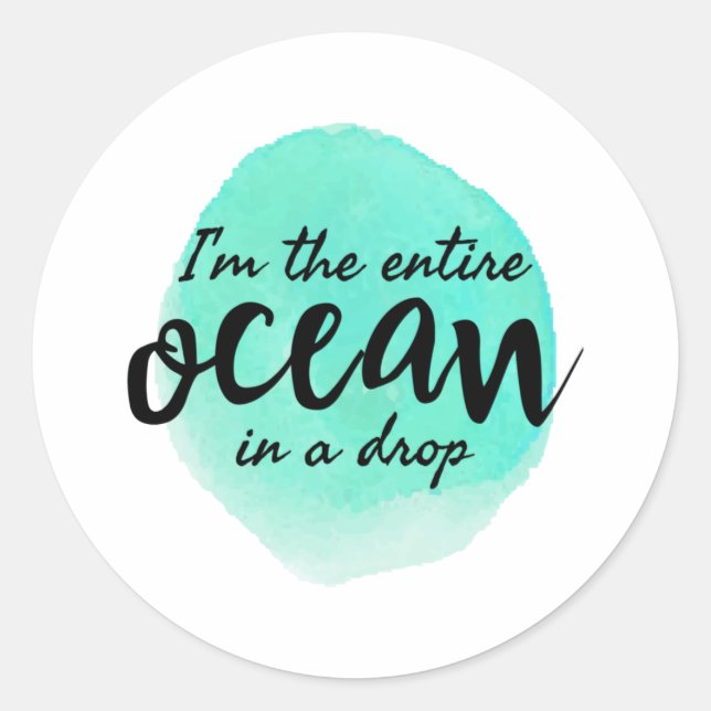 Sticker Rond citations motivationnelles et inspirantes du matin (Devant)