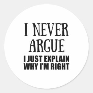 Sticker Rond Citations sarcastiques drôles humour adulte sarcas