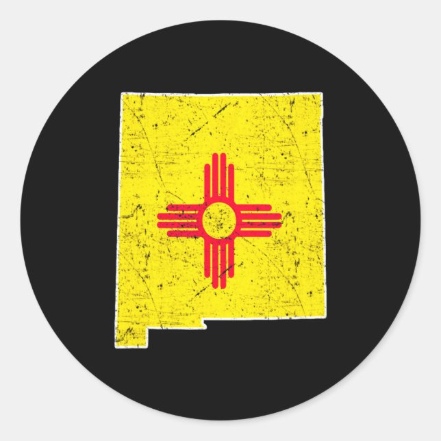 Sticker Rond Citizen Proud America State Us Distressed Map New  (Devant)