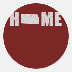 Sticker Rond Citoyen Fier Drapeau de l'État Amérique Maison Éta