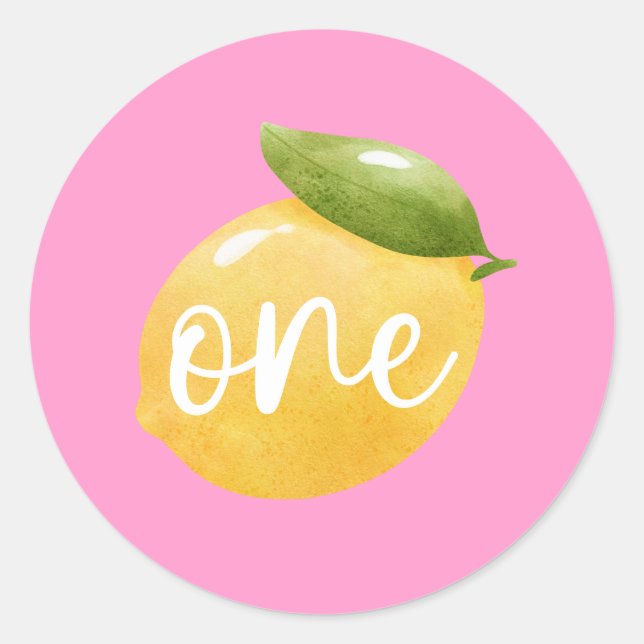 Sticker Rond Citron 1er anniversaire (Devant)