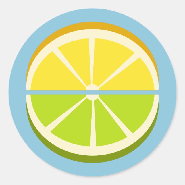 Sticker Rond Citron et citron vert (Devant)