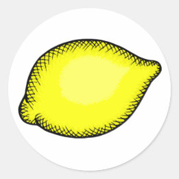 Sticker Rond Citron géant