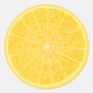 Sticker Rond Citron jaune