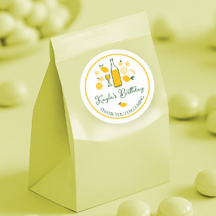 Sticker Rond Citron Limoncello Lemonade Anniversaire PERSONNALI