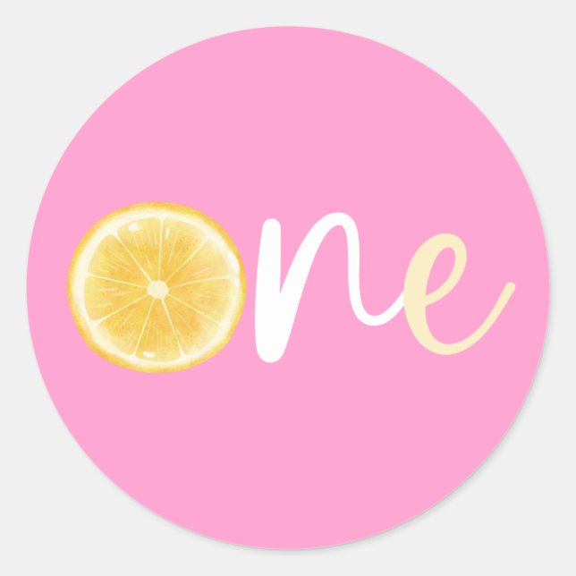 Sticker Rond Citron Un Anniversaire (Devant)