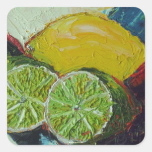 Sticker rond citron vert