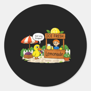 Sticker Rond Citronnade fraîche glacée Vous avez des Gs Canard