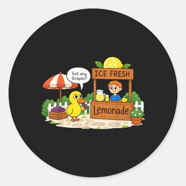 Sticker Rond Citronnade fraîche glacée Vous avez des Gs Canard  (Devant)