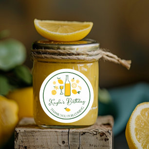 Sticker Rond Citronnade Limoncello Citron Fête d'anniversaire p