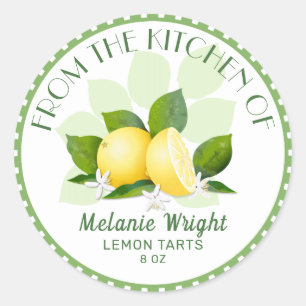 Sticker Rond Citrons Citrus Fruit Canne