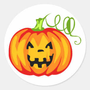 Sticker Rond Citrouille