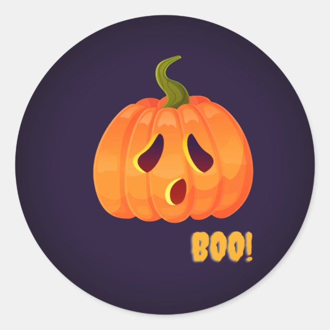STICKER ROND CITROUILLE ! (Devant)