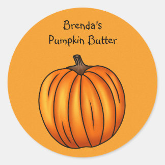 Sticker Rond Citrouille automne