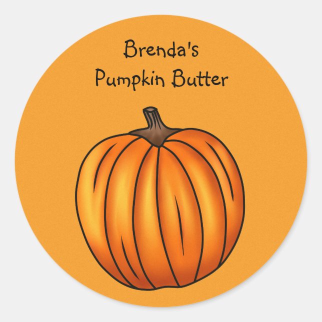 Sticker Rond Citrouille automne (Devant)
