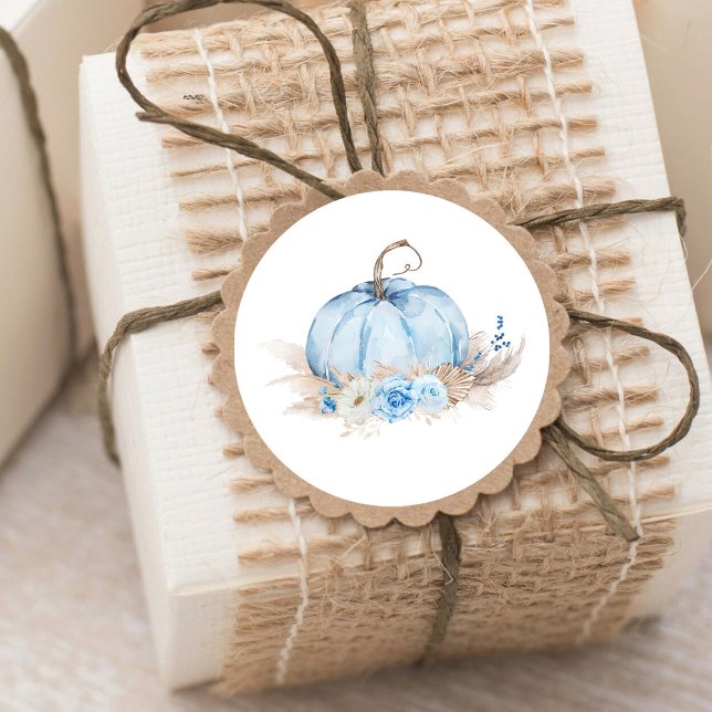 Sticker Rond Citrouille bleue (Créateur téléchargé)