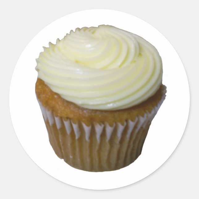 Sticker Rond Citrouille Cupcake (Devant)