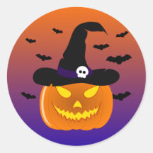 Citrouille d’Halloween Jack o’ Casquette de sorciè