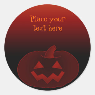 Sticker Rond Citrouille Halloween 002